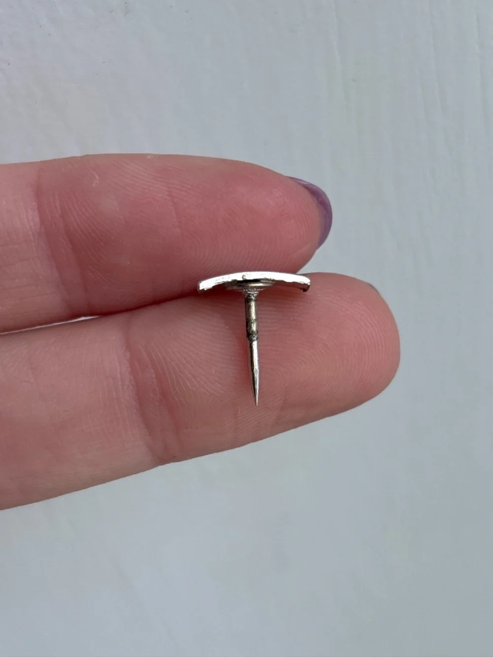 Sterling Silver Art Deco Hand Engraved Leaf Vintage Tie Tack Pin